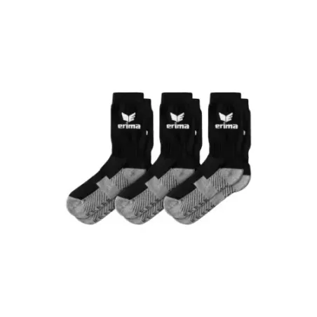 Chaussettes Erima 3 paires blanches/noires - Sport time