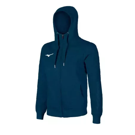 Sweat zippé à capuche Volleyball homme Mizuno Team Marine - Sport time