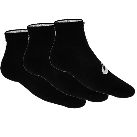 Chaussettes Asics mi-hautes lot de 3 noires - Sport-time