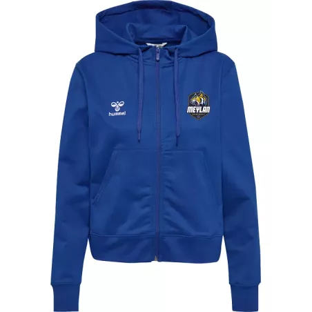 Sweat à capuche zippé femme Meylan HB bleu