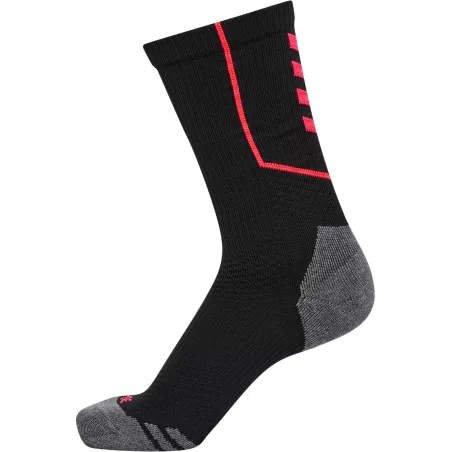 Chaussettes handball Hummel Pro Training noires/roses | Sport Time