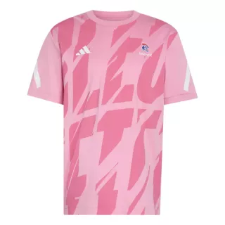 Maillot échauffement adidas équipe de France de handball féminine rose