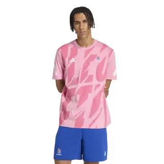 Tee shirt équipe de France de handball masculin rose | Sport time