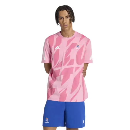 Tee shirt équipe de France de handball masculin rose | Sport time