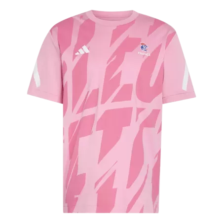 Tee shirt équipe de France de handball masculin rose | Sport time