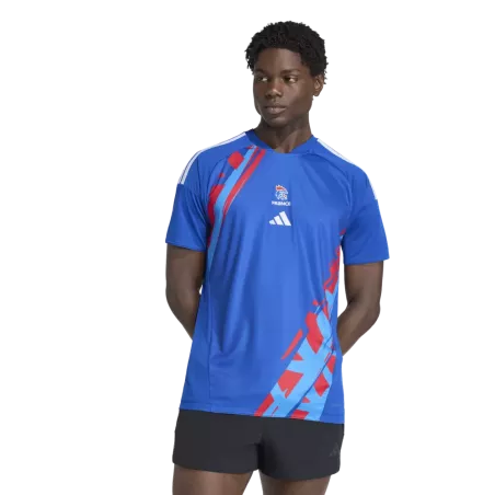 Maillot échauffement équipe de France de handball bleu | Sport time