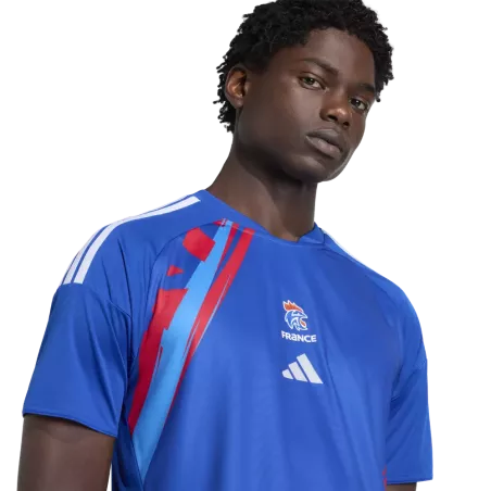 Maillot échauffement équipe de France de handball bleu | Sport time