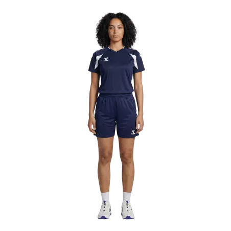 Short Hummel hmlCore 2.0 bleu femme | Sport Time