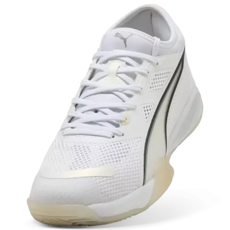 Chaussures handball Puma Eliminate Nitro SQD 4 blanche | Sport Time