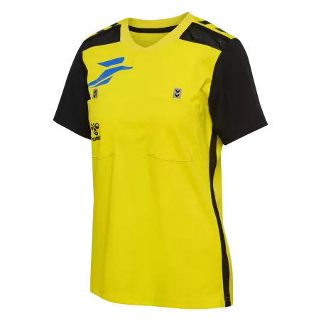 Maillot arbitre Hummel femme officiel FFHB jaune | Sport time