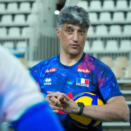 T-shirt Échauffement Équipe de France Volley Bleu 26/27