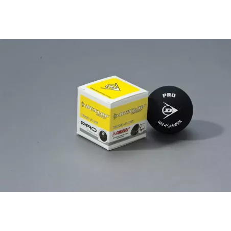 Balle de squash Dunlop 2 points jaunes | Sport time